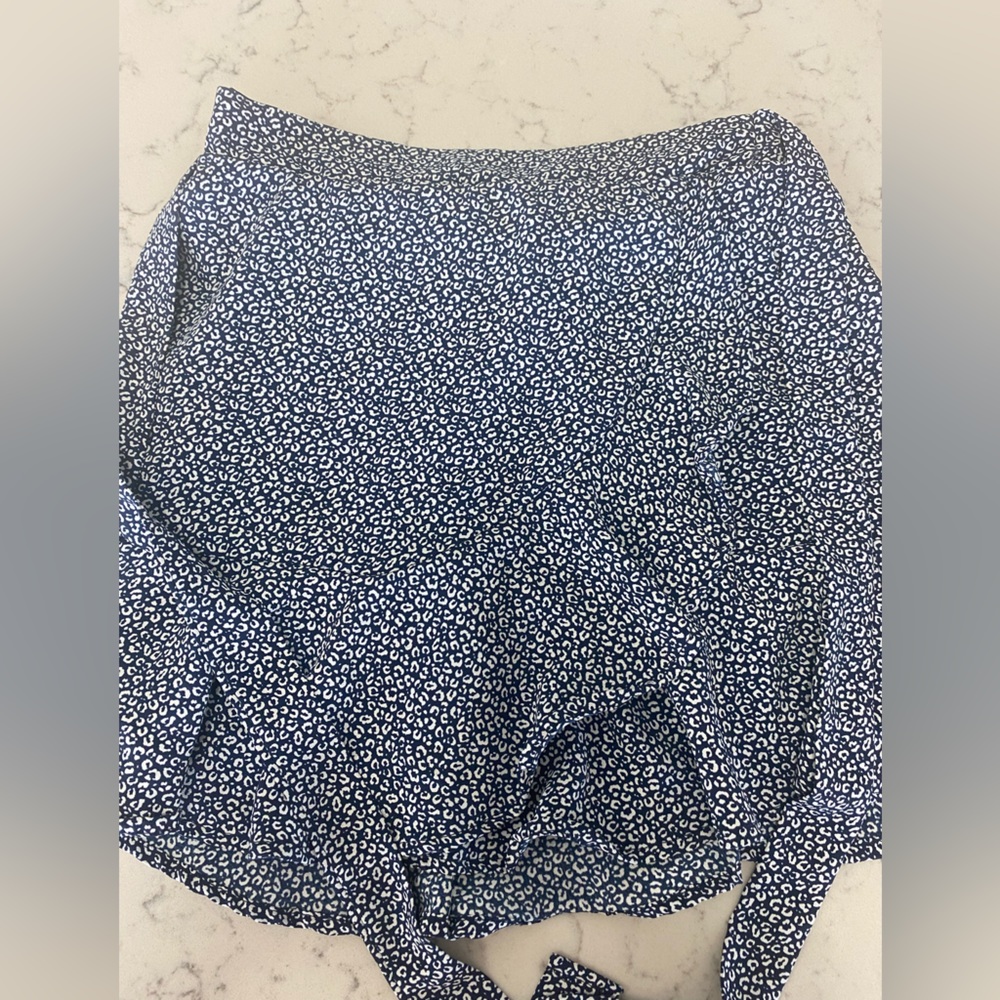 Blue and white skirt
